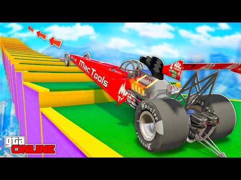 Видео: КАК ДАЛЕКО ТУРБО-ДРАГСТЕР СМОЖЕТ ЗАБРАТЬСЯ ПО СТУПЕНЬКАМ ЛЕСТНИЦЫ? ЭКСПЕРИМЕНТЫ ГТА 5