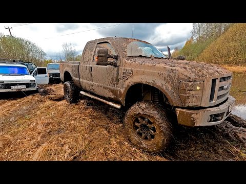 Видео: Мажор на FORD F250 кинул вызов мужикам на НИВАХ! Турбо НИВА на бездорожье