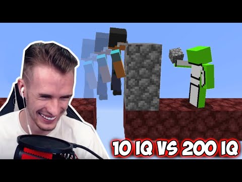 Видео: ЗАКВИЕЛЬ СМОТРИТ: 200 IQ VS. 10 IQ MINECRAFT #1 || Реакция Заквиеля На 200 IQ и 10 IQ Моменты
