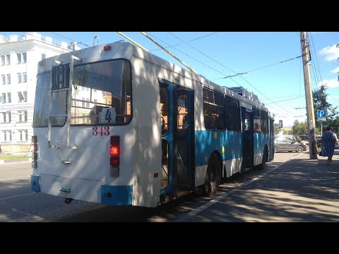 Видео: Вологда ЗиУ 682ГМ1 (с широкой передней дверью) б/н 343 (08.08.2022)