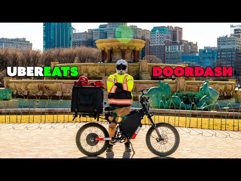 Видео: Зарабатывайте деньги с Uber Eats и DoorDash на велосипеде в Чикаго