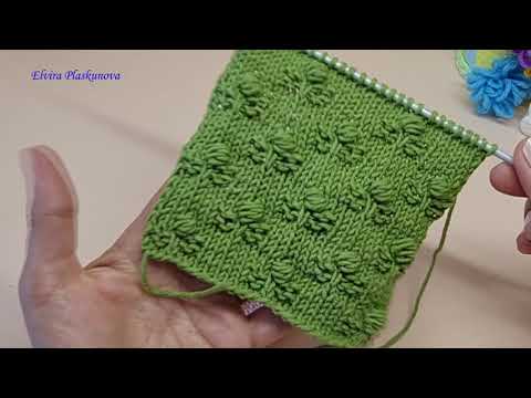 Видео: Замечательный узор с шишечками для школьных кофточек и безрукавок.