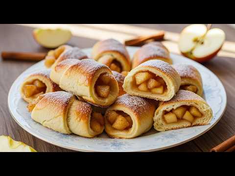 Видео: ПРОЩЕ НЕ БЫВАЕТ🍏🥐 Творожные РОГАЛИКИ с ЯБЛОКАМИ без Лишних КАЛОРИЙ!
