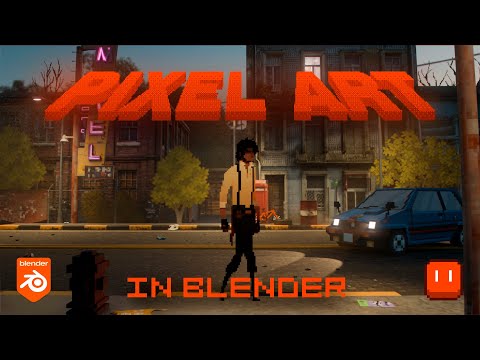 Видео: КАК Сделать PIXEL ART в BLENDER
