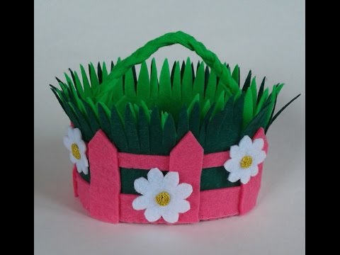 Видео: DIY Пасхальная корзинка из фетра Easter basket of felt
