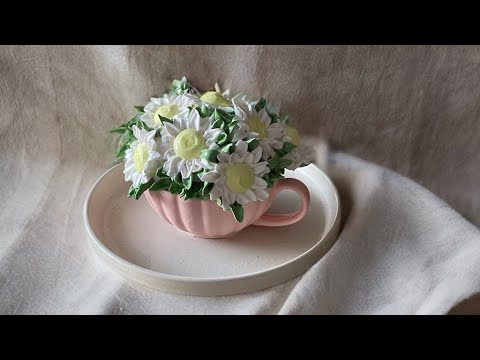 Видео: ЗЕФИРНАЯ ЧАШКА ✔️ Ромашки из зефира