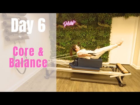 Видео: День 6 | Реформер пилатес для укрепления мышц кора и баланса | 7-дневный курс Реформер