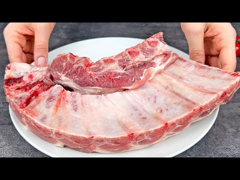 Видео: Секрет вкусных свиных ребер! Мой мясник научил меня готовить ребра, как это!