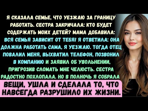 Видео: Я сообщила всей семье, что уезжаю за границу ради новой работы, и именно тогда моя сестра сорвалась…