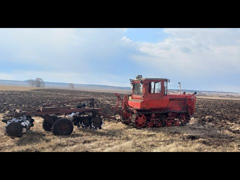 Видео: ДТ-75 Дискование.