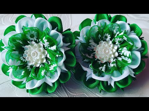 Видео: Простые бантики из органзы и репса/Simple organza and rep bows
