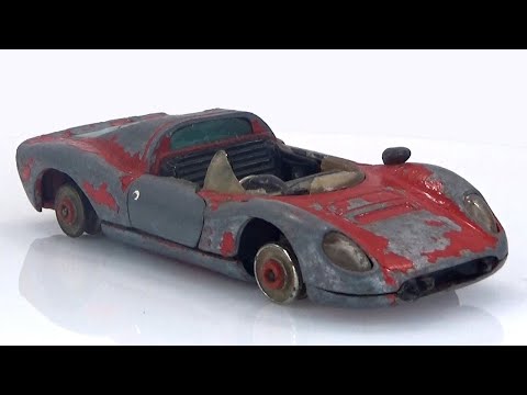 Видео: Феррари 206 Дино Спорт. Реставрация поврежденной модели Corgi Toys № 344.
