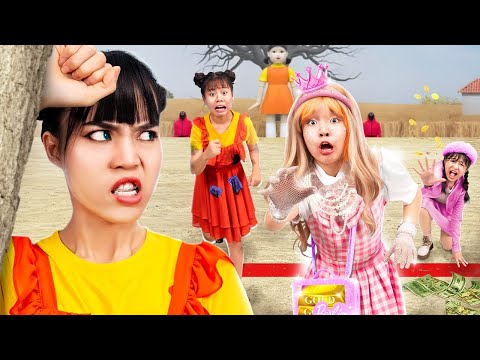 Видео: Игра в Кальмара - Бедные vs Богатые vs Супербогатые -  Весёлые семейные истории с Baby Doll