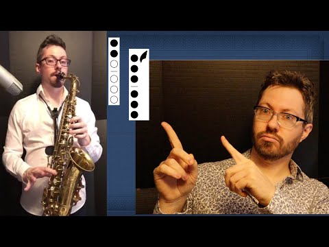 Видео: 🎷 Аппликатура альт-саксофона Eb для нот