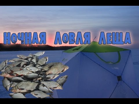 Видео: Зимняя рыбалка на леща ночью. Устье Соложи