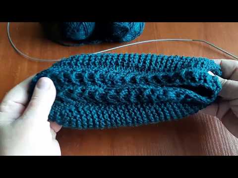 Видео: Малахитовые следочки на двух спицах.