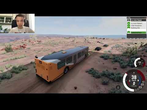 Видео: Играю в BeamNG.Drive на карте Юта США на автобусном маршруте №66.