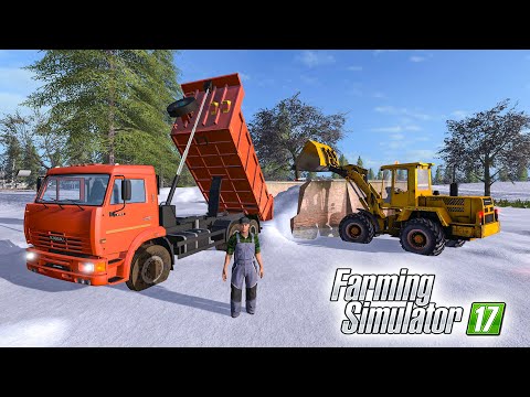 Видео: ЗИМА В ДЕРЕВНЕ! СТРОИМ ОГРОМНУЮ СНЕЖНУЮ ГОРКУ! FARMING SIMULATOR 17