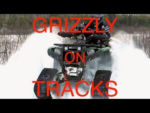 Видео: Yamaha Grizzly 700 на ходу! — Camoplast Tatou T4S на трассах. Первый тестовый заезд.