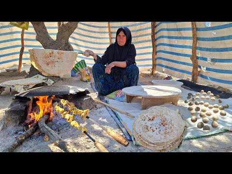 Видео: Как иранские кочевники | Пекут хлеб на дровах 🍞 Жарят курицу на гриле 🍗🔥