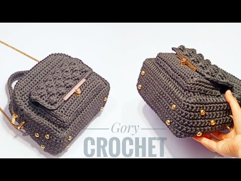 Видео: شنطه كروشيه بجيب امامي/Bolso cruzado o trasero/Cross or back bag /Сумка через плечо или на спине