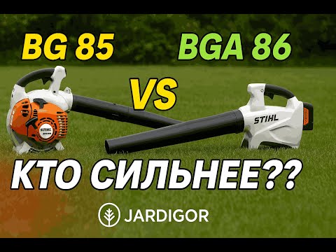 Видео: STIHL BG 85 vs BGA 86 | Сравнение бензиновой и аккумуляторной воздуходувки