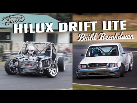 Видео: Собранный вручную Toyota DRIFT UTE от Найджела Петри из ENGINEERED TO SLIDE