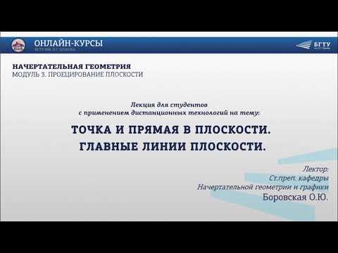 Видео: Лекция на тему "Изображение плоскости" (часть 2).