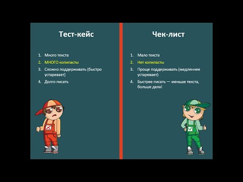 Видео: Тест-кейсы VS Чек-листы