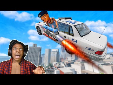 Видео: Ракета Полицейская машина 🚨 Смешные моменты 🤣 - [BeamNG.Drive]