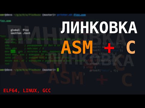 Видео: Программа на С с линковкой функций на ASM