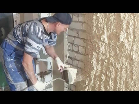 Видео: штукатурка стен ХОППЕР КОВШ
