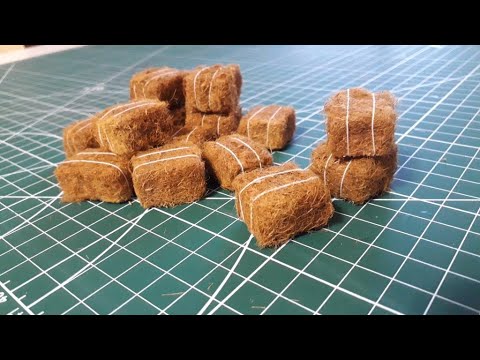 Видео: Сено для диорамы. Сено в брикетах для диорамы