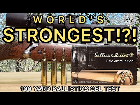 Видео: Испытание гелевых боеприпасов SPCE для баллистических гелей 300 Winchester Magnum Sellier & Bellot