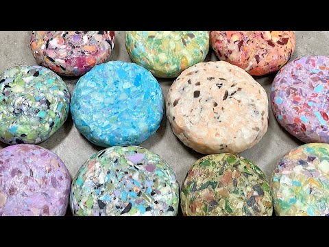 Видео: Recycled soap * Relaxing sounds * Резка переработанного мыла АСМР💚