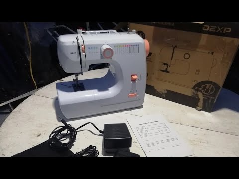 Видео: как начать шить на швейке DEXP SM-1600H,кратко, для новичков