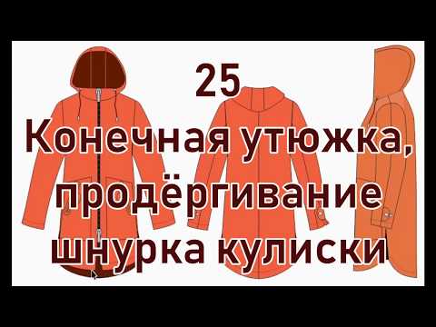 Видео: Капюшон, кулиска, шнурок, фурнитура, конечная утюжка