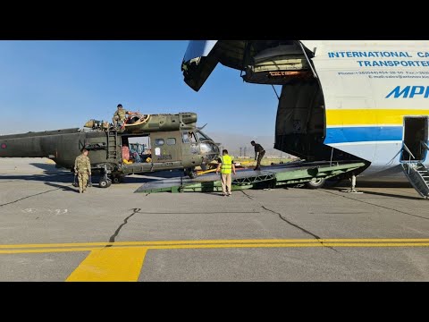 Видео: Ан-225 МРИЯ. Новый рейс. Киев-Кабул-Карачи. Красивый взлет, ночная посадка в Кабуле и красивые виды