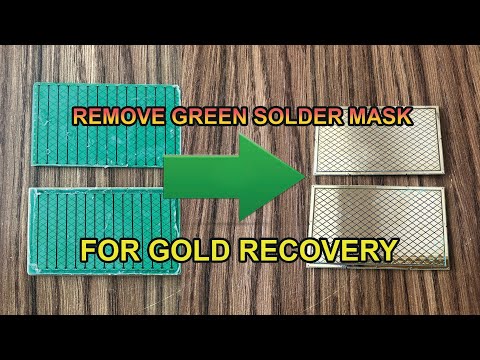 Видео: Как снять зеленую маску припоя с печатной платы для восстановления золота.