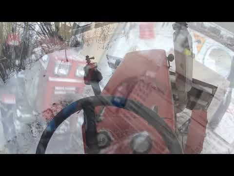 Видео: Синтай 120. Чистим снег до темна. Свернул лопату.