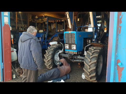 Видео: Новый Трактор Мтз-82 замена масла в переднем мосту. Лайфхак, запчасть от жигулей.