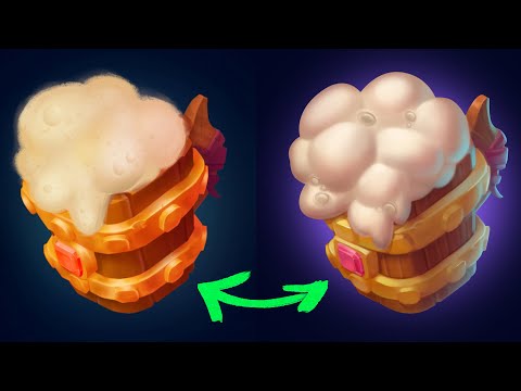 Видео: Разбор казуальной работы/Как улучшить работу/Казуальная иконка/Как рисовать игровую графику/Арт