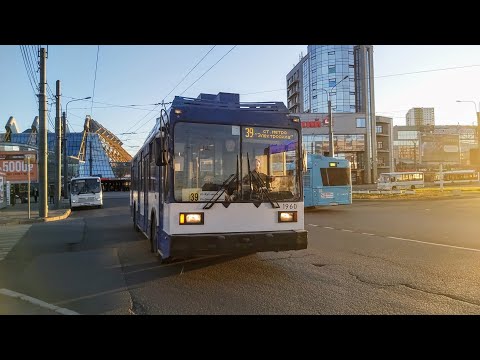 Видео: Троллейбус, маршрут №39 ПТЗ-5283 б.1960 (06.06.2022) Санкт-Петербург