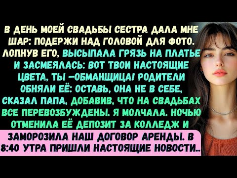 Видео: В день моей свадьбы сестра протянула мне шарик, сказав: Подержи это над головой для фото.