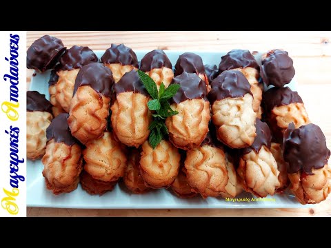 Видео: Легкие и пышные печенья пети фор с начинкой из джема и шоколадной глазурью.