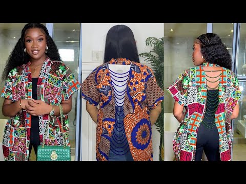 Видео: Как кроить и шить модную куртку-кимоно с открытой спиной, вышитой бисером, и завязками на шнурках...