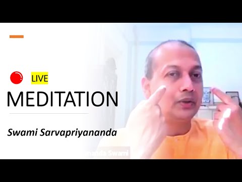 Видео: Практика медитации в прямом эфире от Свами Сарваприянанды | Медитация для душевного спокойствия |...