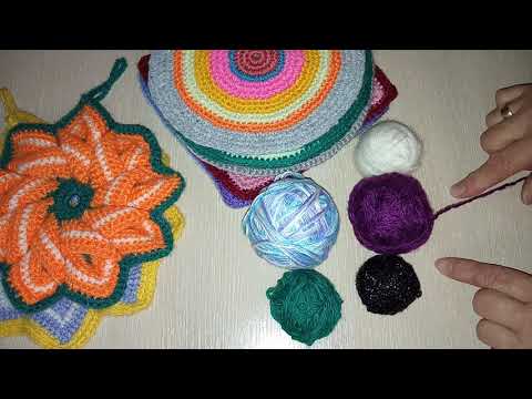 Видео: Прихватки крючком из остатков пряжи