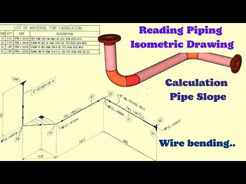 Видео: Чтение изометрических чертежей трубопроводов: простой расчет высот и уклонов!