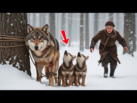 Видео: Два волчонка завыли, прося спасти мать… то, что было дальше, довело всех до слёз